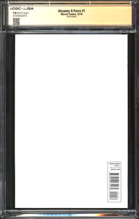 Uncanny X-Force (2010) #1 Sketch Edition CGC x JSA Signature Series 9.8 NM/MT Signed/Sketch Jeff Johnson