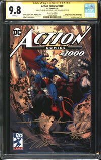 Action Comics (2016) #1000 Jim Lee Tour Edition CGC Signature Series 9.8 NM/MT Signed Jim Lee, Alex Sinclair & Scott Williams