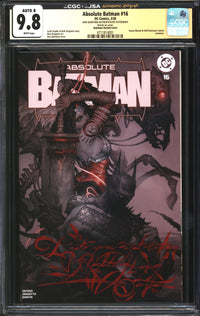 Absolute Batman (2026) #16 Dan Quintana Variant CGC x JSA Signature Series 9.8 NM/MT Signed/Sketch Dan Quintana