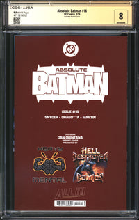 Absolute Batman (2026) #16 Dan Quintana Variant CGC x JSA Signature Series 9.8 NM/MT Signed/Sketch Dan Quintana