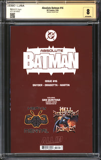 Absolute Batman (2026) #16 Dan Quintana Variant CGC x JSA Signature Series 9.8 NM/MT Signed/Sketch Dan Quintana