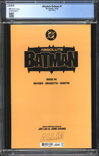 Absolute Batman (2024) # 1 Eighth Printing CGC 9.8 NM/MT