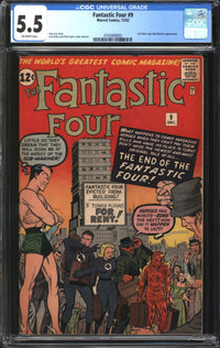 Fantastic Four (1961) #  9 CGC 5.5 FN-