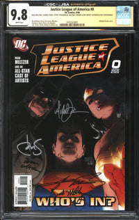 Justice League Of America (2006) #0 CGC x JSA Signature Series 9.8 NM/MT Signed Brad Meltzer, George Perez, Peter Steigerwald, Michael Turner & Eric Wright