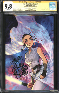 Star Wars Adventures (2020) #1 Second Printing/Virgin Edition CGC Signature Series 9.8 NM/MT Signed/Sketch Rose Besch