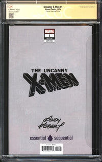 Uncanny X-Men (2024) #1 Andy Kubert Essential Sequential Edition CGC Signature Series 9.9 MINT Signed Andy Kubert