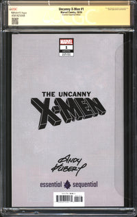 Uncanny X-Men (2024) #1 Andy Kubert Essential Sequential Edition CGC Signature Series 9.9 MINT Signed Andy Kubert