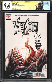 Venom (2018) # 3 CGC Signature Series 9.6 NM+ Signed/Sketch Ryan Stegman & Signed Donny Cates