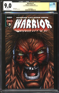 Warrior (1996) #1 CGC x JSA Signature Series 9.0 VF/NM Signed Ultimate Warrior (Jim Hellwig)