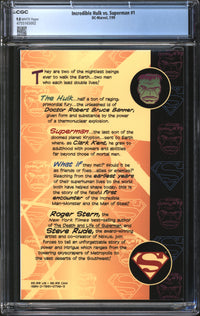 Incredible Hulk Vs. Superman (1999) #1 CGC 9.8 NM/MT