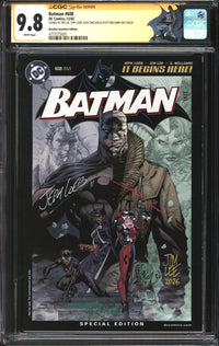 Batman (1940) #608 Retailer Incentive Edition (RRP) CGC Signature Series 9.8 NM/MT Signed Jim Lee, Jeph Loeb, Alex Sinclair & Scott Williams