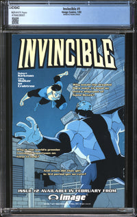 Invincible (2003) #  1 Manufacturing Error CGC 6.5 FN+