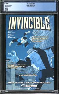 Invincible (2003) #  1 Manufacturing Error CGC 6.0 FN