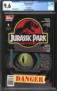 Jurassic Park (1993) #1 Newsstand Edition CGC 9.6 NM+