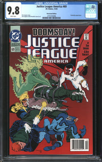 Justice League America (1987) #69 Newsstand Edition CGC 9.8 NM/MT