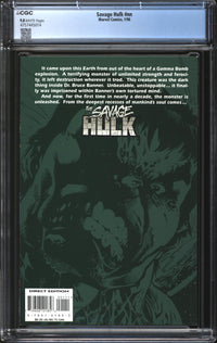 Savage Hulk (1996) #1 CGC 9.8 NM/MT