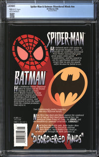 Spider-Man & Batman: Disordered Minds (1995) #1 Newsstand Edition CGC 9.8 NM/MT