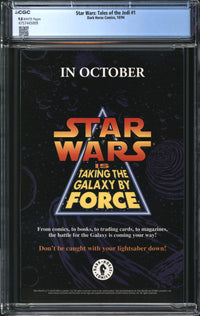 Star Wars: Tales Of The Jedi - Dark Lords Of The Sith (1994) #1 CGC 9.8 NM/MT