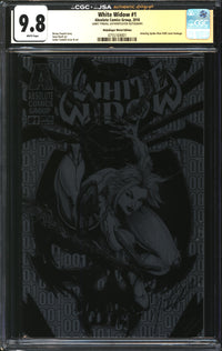 White Widow (2018) #1 Webslinger Metal Edition CGC x JSA Signature Series 9.8 NM/MT Signed Jamie Tyndall