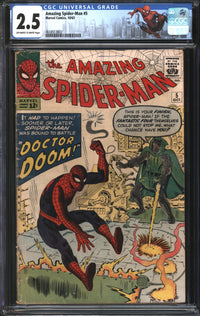 Amazing Spider-Man (1963) #  5 CGC 2.5 GD+