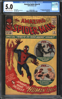 Amazing Spider-Man (1963) #  8 CGC 5.0 VG/FN