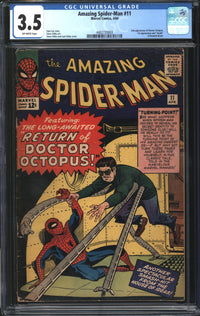 Amazing Spider-Man (1963) # 11 CGC 3.5 VG-
