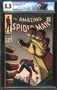 Amazing Spider-Man (1963) # 67 CGC 5.5 FN-