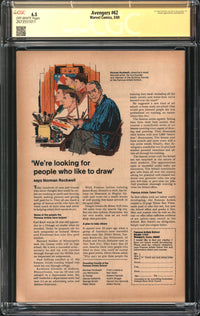 Avengers (1963) # 62 CGC Signature Series 6.5 FN+ Signed Roy Thomas