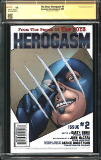 Boys: Herogasm (2009) #1 CGC Signature Series 9.8 NM/MT Signed Garth Ennis
