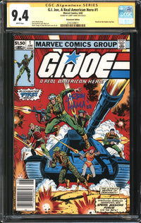 G.I. Joe, A Real American Hero (1982) #  1 Newsstand Edition CGC Signature Series 9.4 NM Signed Larry Hama