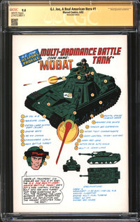 G.I. Joe, A Real American Hero (1982) #  1 Newsstand Edition CGC Signature Series 9.4 NM Signed Larry Hama