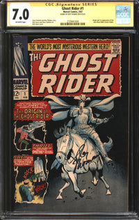 Ghost Rider (1967) #1 CGC Signature Series 7.0 FN/VF Signed Roy Thomas