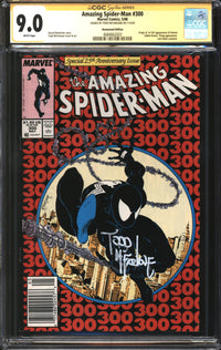 Amazing Spider-Man (1963) #300 Newsstand Edition CGC Signature Series 9.0 VF/NM Signed Todd McFarlane