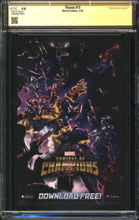 Thanos (2017) #13 CGC Signature Series 9.8 NM/MT Signed Donny Cates