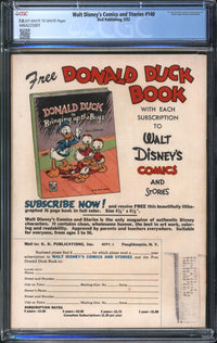 Walt Disney's Comics And Stories (1940) #140 CGC 7.0 FN/VF