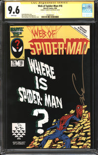 Web Of Spider-Man (1985) # 18 CGC Signature Series 9.6 NM+ Signed Marc Silvestri