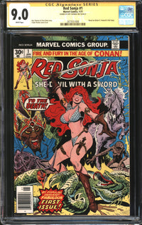 Red Sonja (1977) #1 CGC Signature Series 9.0 VF/NM Signed Roy Thomas