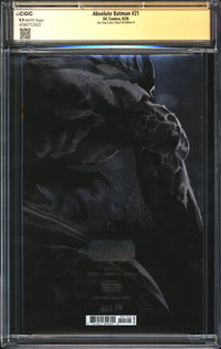 Absolute Batman (2024) #21 One Stop Comic Shop Foil Edition B CGC Signature Series 9.9 MINT Signed, Sketch & "1/5" Seth Mann