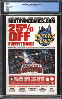 Deadpool's Secret Secret Wars (2015) #1 C2E2 Convention Sketch Edition CGC 9.8 NM/MT