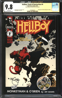 Hellboy: Seed Of Destruction (1994) #4 CGC x JSA Signature Series 9.8 NM/MT Signed Mike Mignola