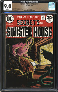 Secrets Of Sinister House (1972) #14 Bowling Green Pedigree w/ COA CGC 9.0 VF/NM