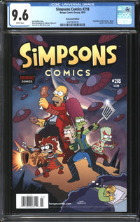 Simpsons Comics (1993) #218 Newsstand Edition CGC 9.6 NM+