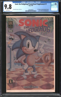 Sonic The Hedgehog Promotional Supplement (1991) #1 CGC 9.8 NM/MT