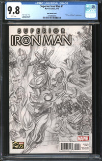 Superior Iron Man (2015) #1 Alex Ross Sketch Cover CGC 9.8 NM/MT