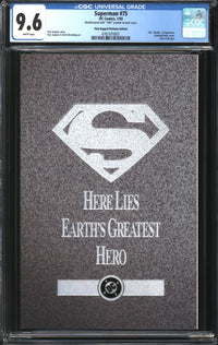 Superman (1987) # 75 Poly-Bagged Platinum Edition CGC 9.6 NM+