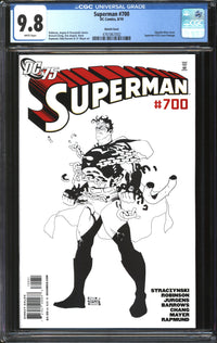 Superman (2006) #700 Sketch Cover CGC 9.8 NM/MT