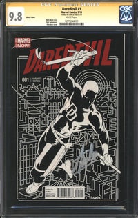 Daredevil (2014) #1 Paolo Rivera Sketch Cover CGC Signature Series 9.8 NM/MT Signed Stan Lee