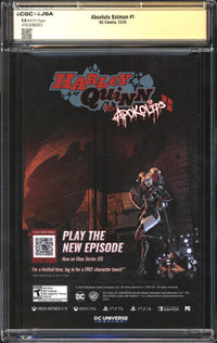 Absolute Batman (2024) # 1 CGC x JSA Signature Series 9.8 NM/MT Signed Nick Dragotta & Scott Snyder
