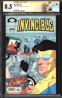 Invincible (2003) # 10 CGC Signature Series 8.5 VF+ Signed/Sketch Ryan Ottley