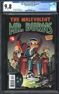 Malevolent Mr. Burns (2013) #1 CGC 9.8 NM/MT